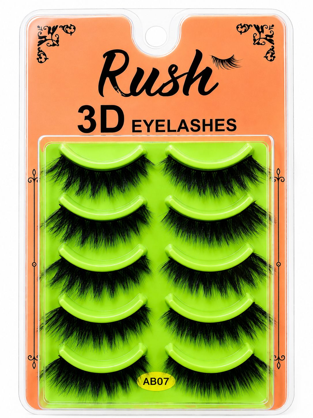 مژه 5 جفتی (مژه مصنوعی ) 3 بعدی برند راش Rush