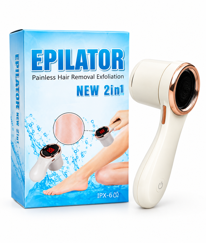 اپیلاتور و لایه بردار دو کاره شارژی،بدون درد دارای نمایشگر دیجیتال مدل FP-808