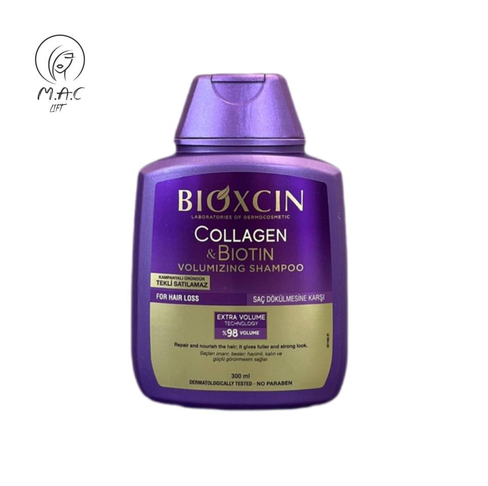شامپو تقویت کننده و ضد ریزش مو بیوکسین مدل COLLAGEN حجم 300 میلی‌لیتر