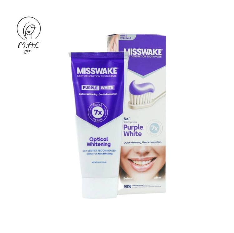 خمیر دندان ضد زردی بنفش میسویک مدل Purple white حجم 75 میلی لیتر