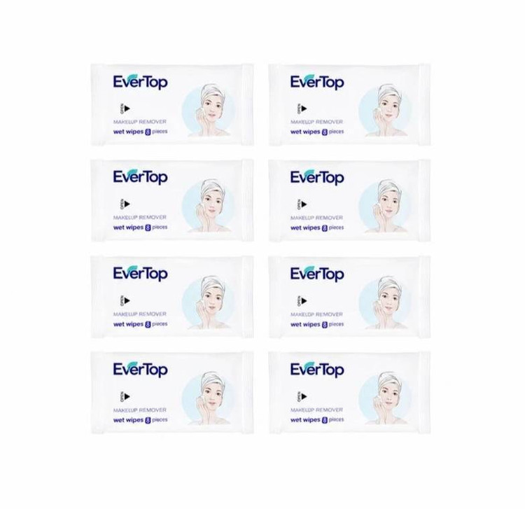 دستمال مرطوب آرایشی اورتاپ Evertop مدل جیبی دونه ای